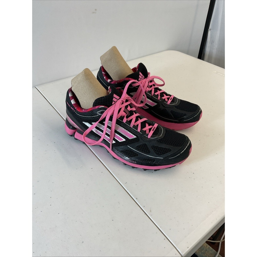 Adidas adiZero Sonic 3‎ Black Pink Running Shoe Womens 9.5 Gym Casual Euc